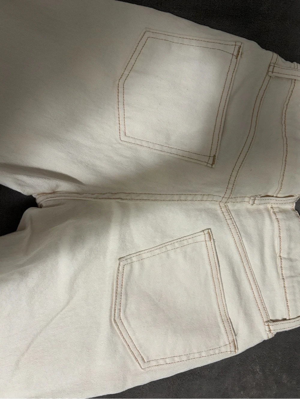 Old Navy Kids Light Khaki High-Rise Jeans with Contrast Stitching